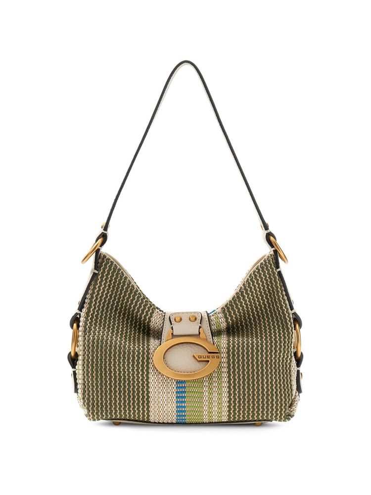 guess fashion Guess Olive Stripes Polyester Camden Mini Handbag-picture-16