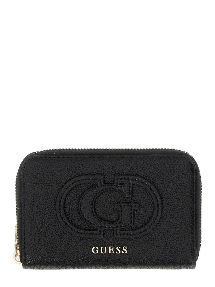 guess fashion Guess Black Solid Pu Isola Zip-Around Wallet-picture-17