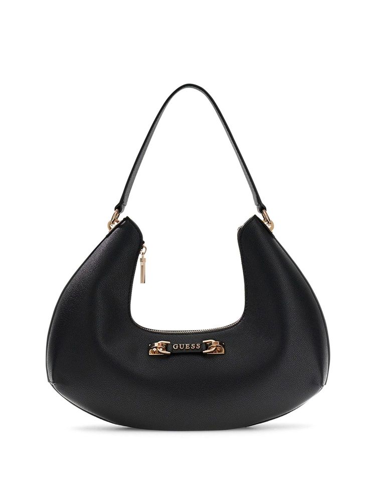 guess fashion Guess Black Solid Pu Sophia Hobo Handbag-picture-18