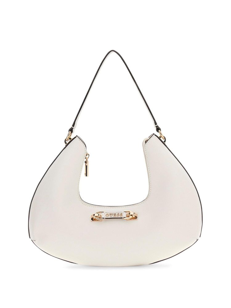 guess fashion Guess Off White Solid Pu Sophia Hobo Handbag-picture-24