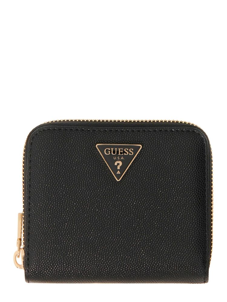 guess fashion Guess Black Solid Pu Isobel Small Zip-Around Wallet-picture-10