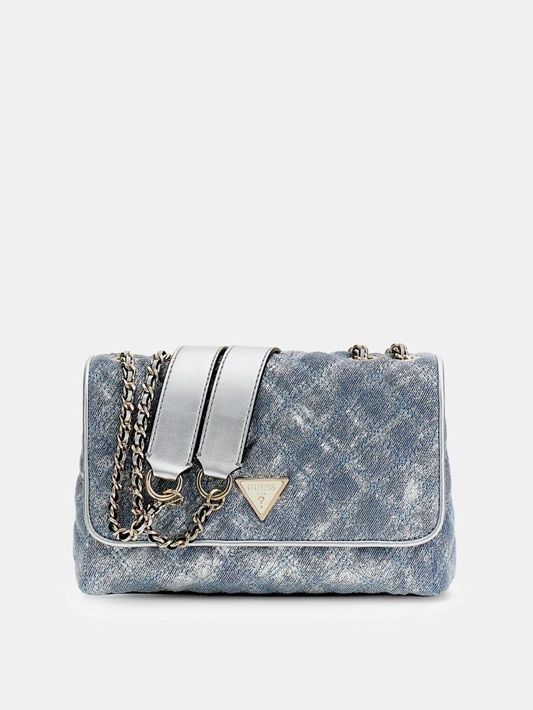 guess fashion Guess Metallic Denim Quilted Cotton Giully Sling Bag-picture-13