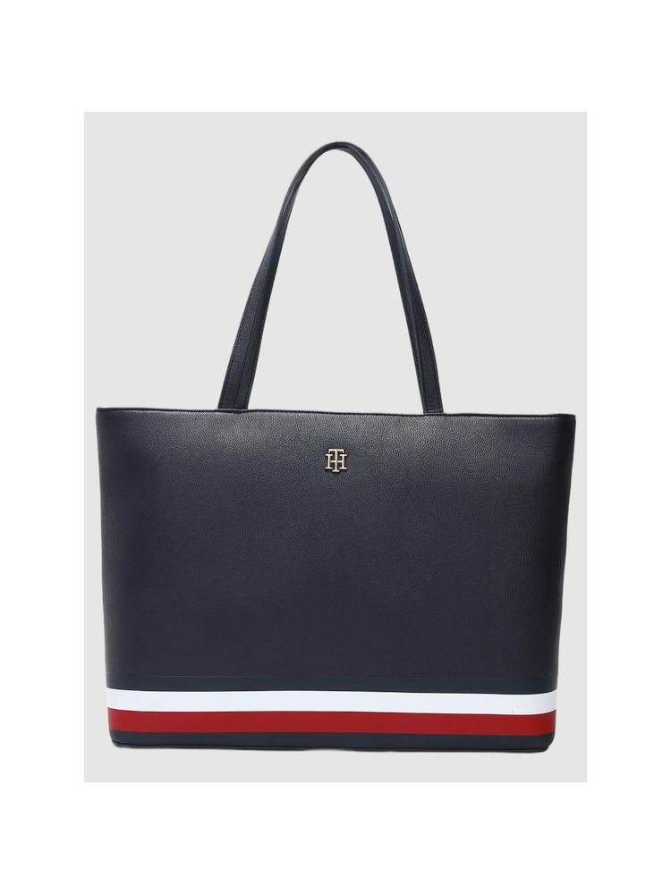tommy hilfiger accessories Tommy Hilfiger Striped Blue Pu Tote Bag-picture-13