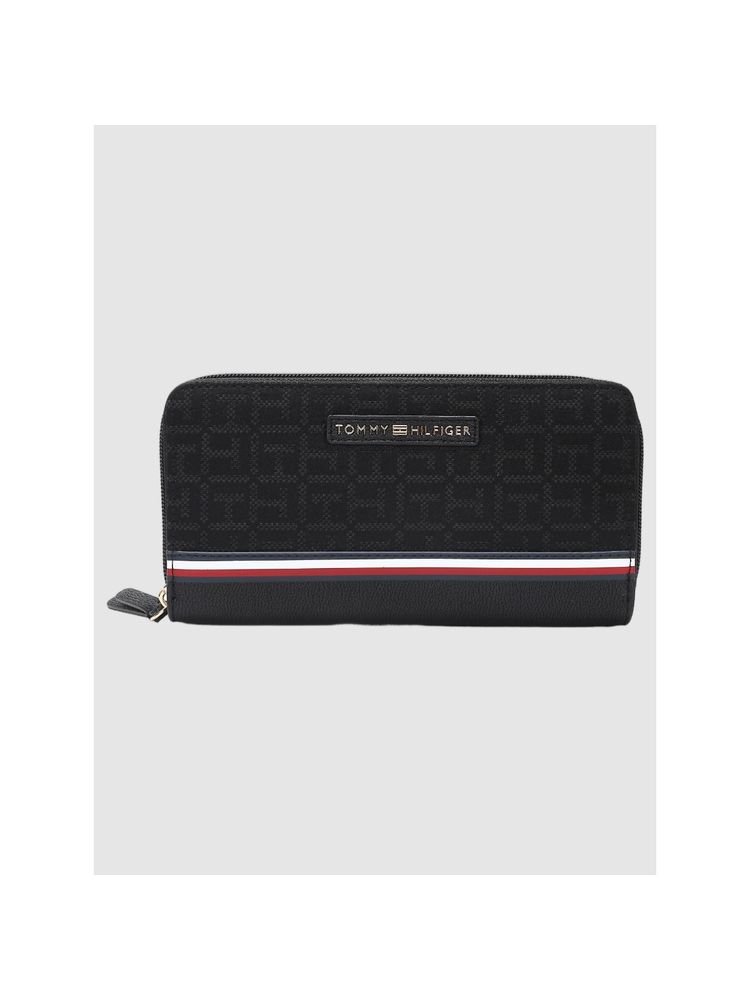 tommy hilfiger accessories Tommy Hilfiger Logo Black Polyester Zip-Around Wallet-picture-12