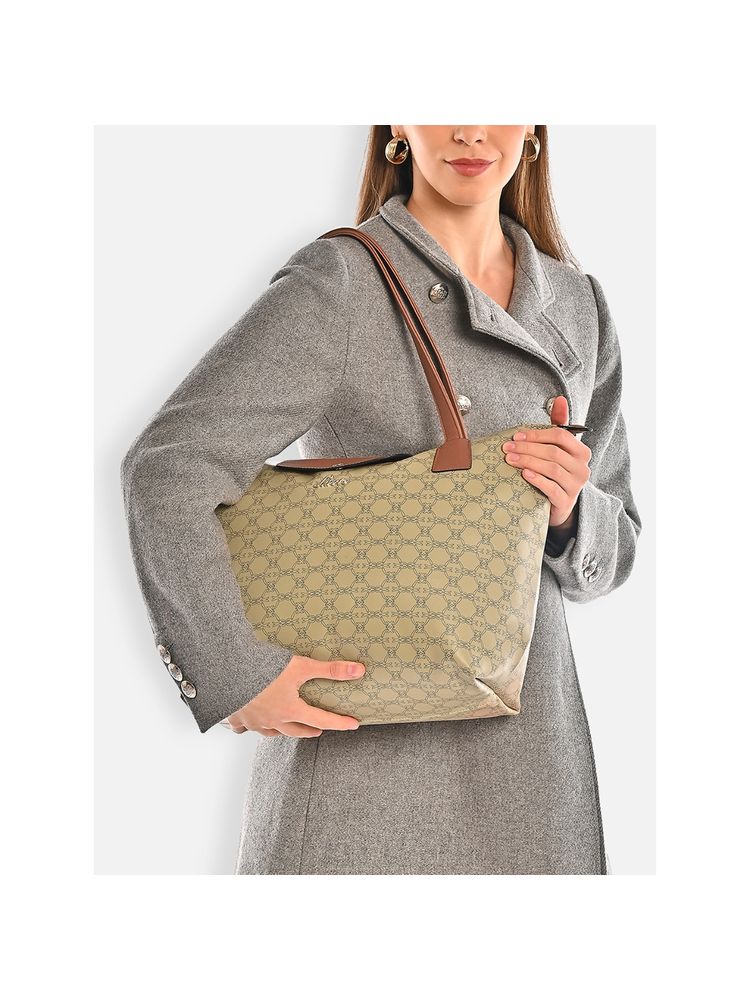 Lavie Womens Mono Vincy Tote Bag - Beige (L)-image-4