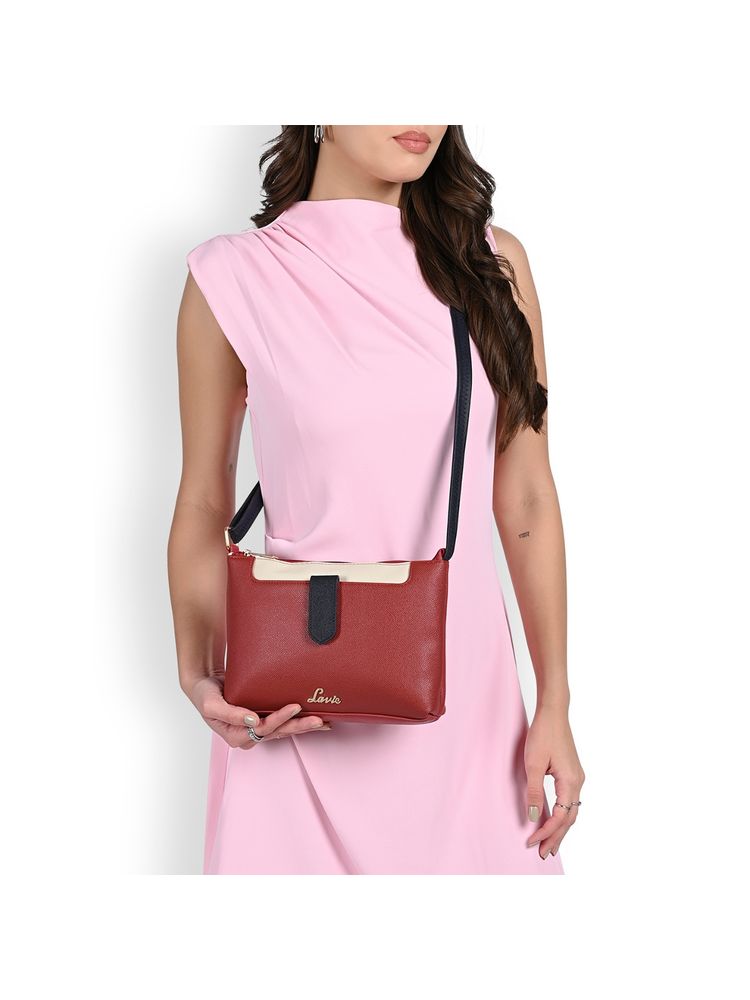 Lavie Women's Colourblock Keiko Top Zip Large Sling Bag (L)-image-48