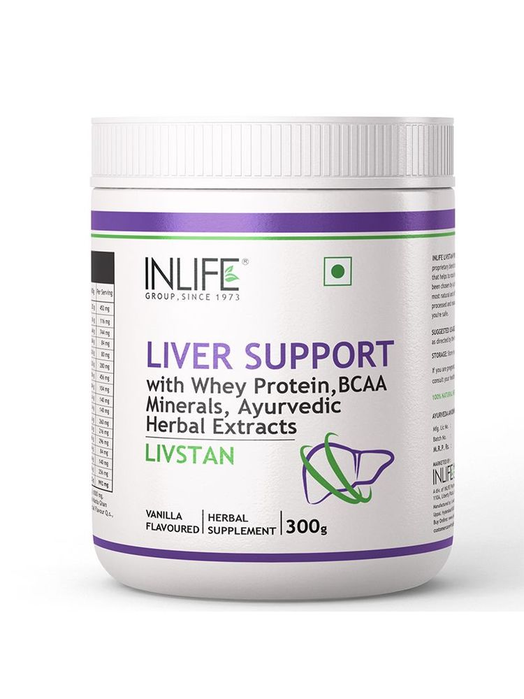 INLIFE Livstan Liver Support Supplement Whey Protein Powder & Ayurvedic Herbs, 300 grams (Vanilla)-picture-5