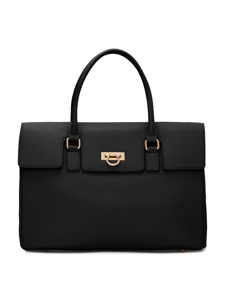 MIRAGGIO Tokyo Black Top Handle Handbag With Adjustable And Detachable Strap-picture-20