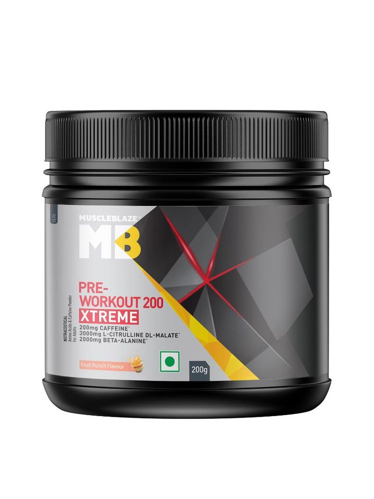MuscleBlaze Pre Workout 200 Xtreme - Fruit Punch