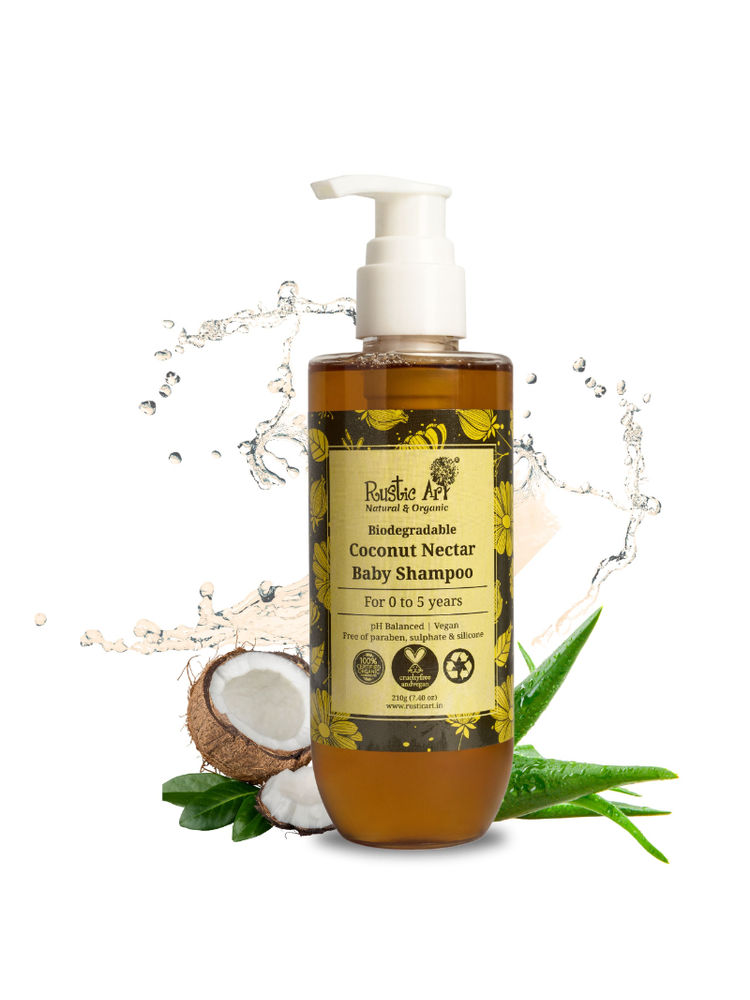 Rustic Art Organic Coconut Nectar Baby Shampoo 0 - 11 Years