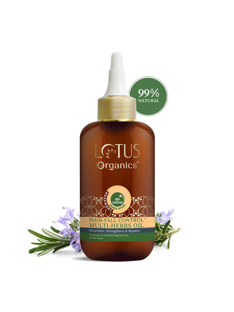 Lotus Organics Hair Fall Control Multi-herbs Hair Oil-image-4