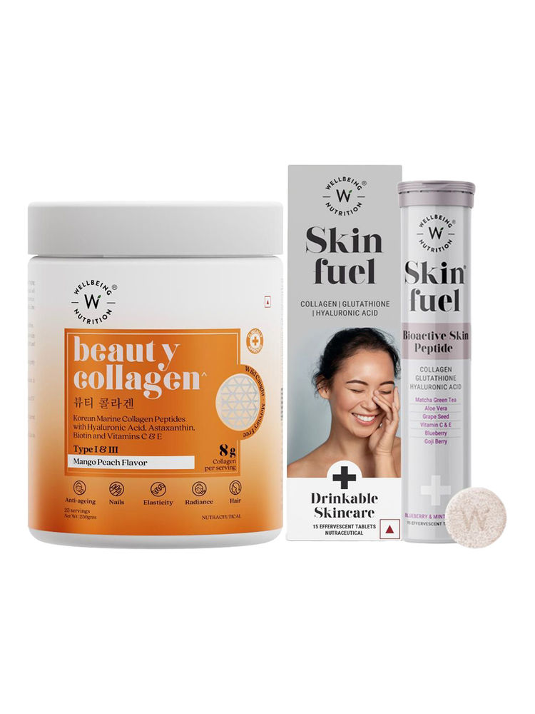 Wellbeing Nutrition Collagen & Glutathione Skin, Hair & Nails Combo