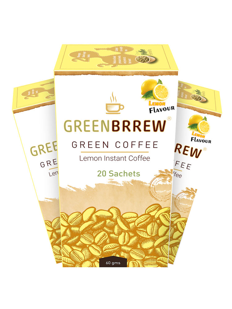 Greenbrrew Decaffeinated Lemon Instant Green Coffee (Pack Of 3)-image-7
