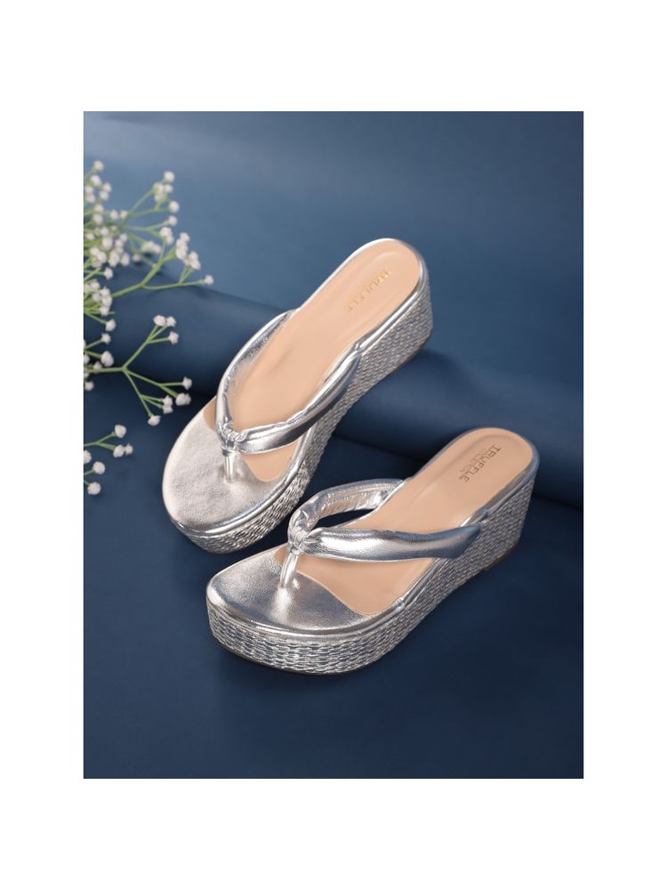 Truffle Collection Silver Solid Wedges-image-31