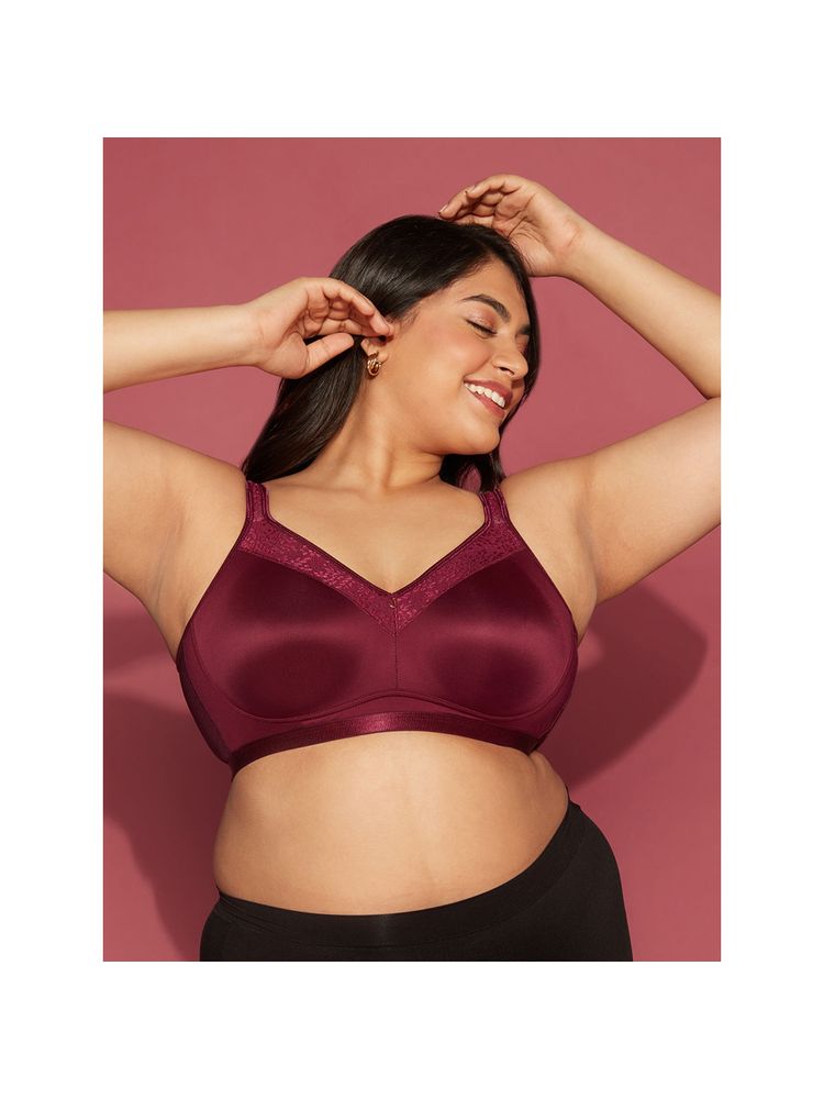 Nykd by Nykaa Wireless Minimiser Bra-Maroon NYB258-picture-23