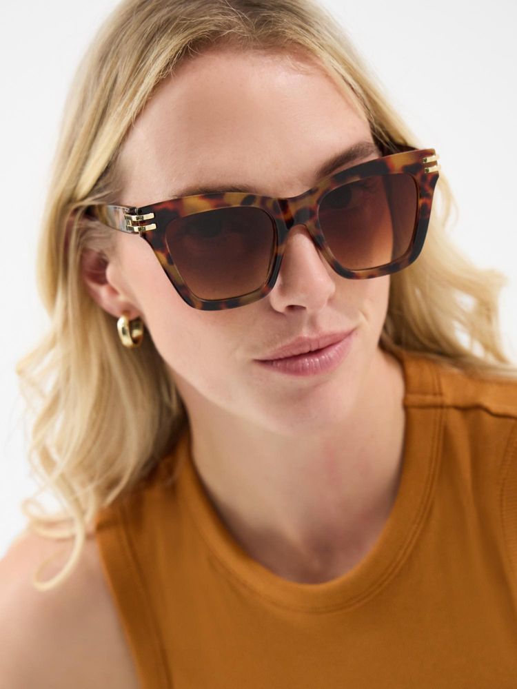 Accessorize London Womens Tort Cat Eye Sunglasses-image-47