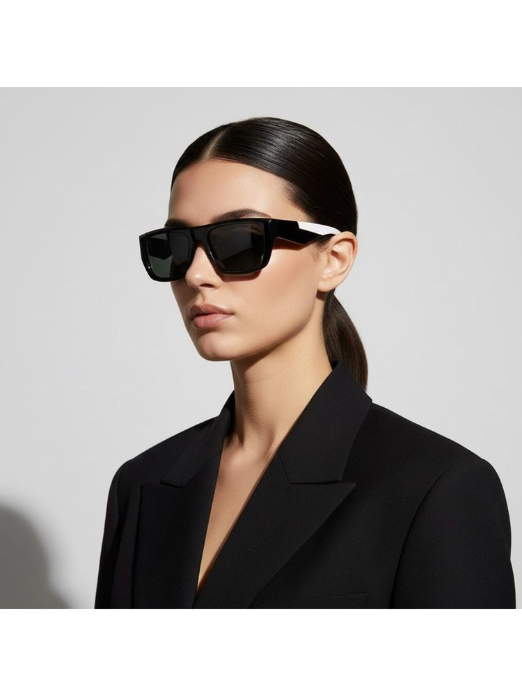 Vintage Unisex Square Green Lens Sunglasses (55)-image-47