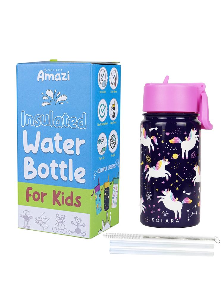 Solara Insulated Water Bottle Unicorn 450ml-image-32
