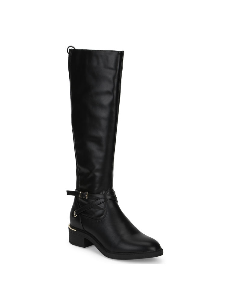 Truffle Collection Black Solid Boots