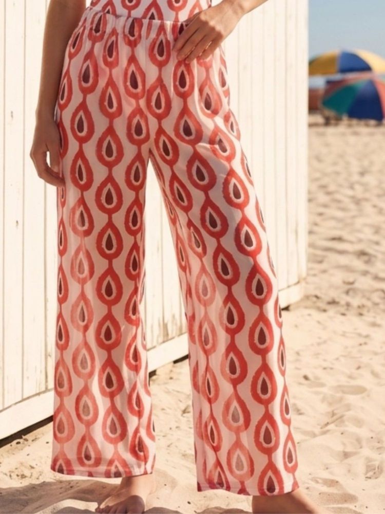Addery Boho Ikat Beach Cover-Up Pant-picture-34