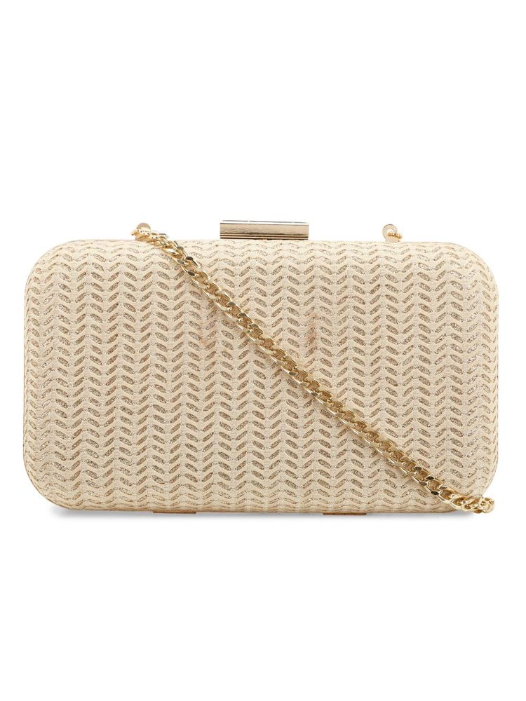 Vdesi Shimmer Gold Clutch