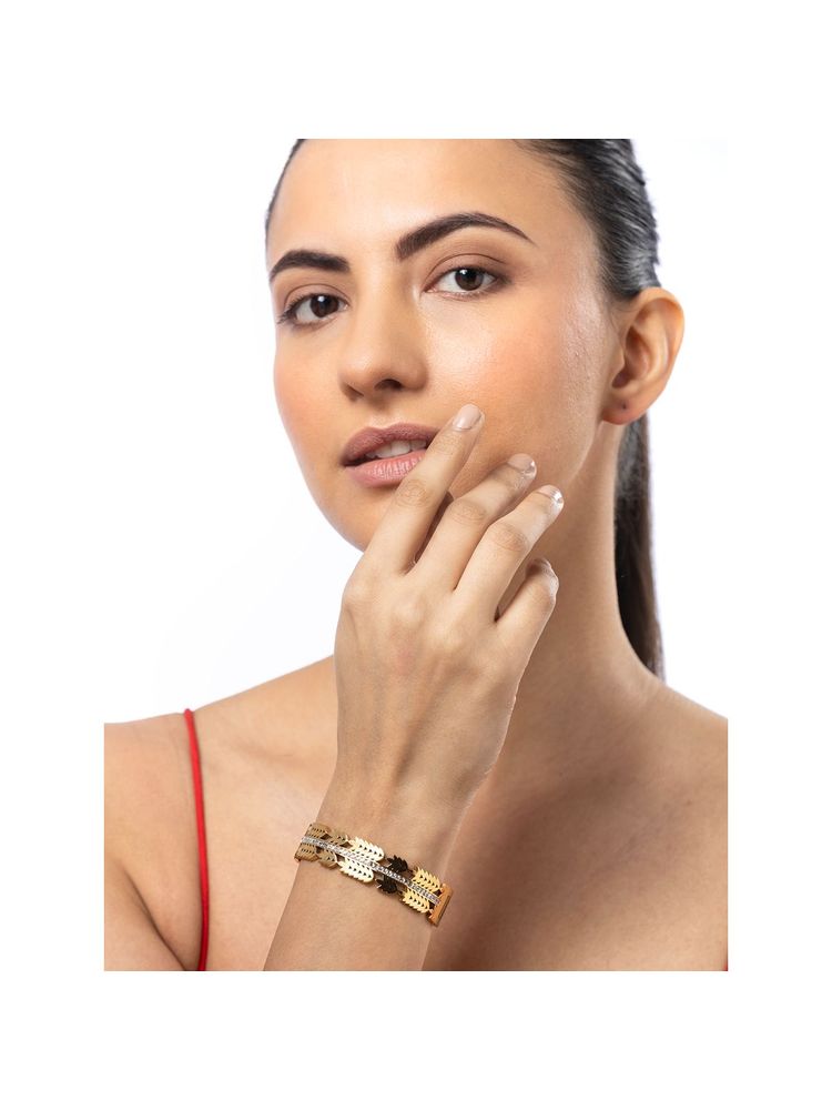 Sukkhi Stainless Steel Openable Kada Bracelet for Women White-picture-27