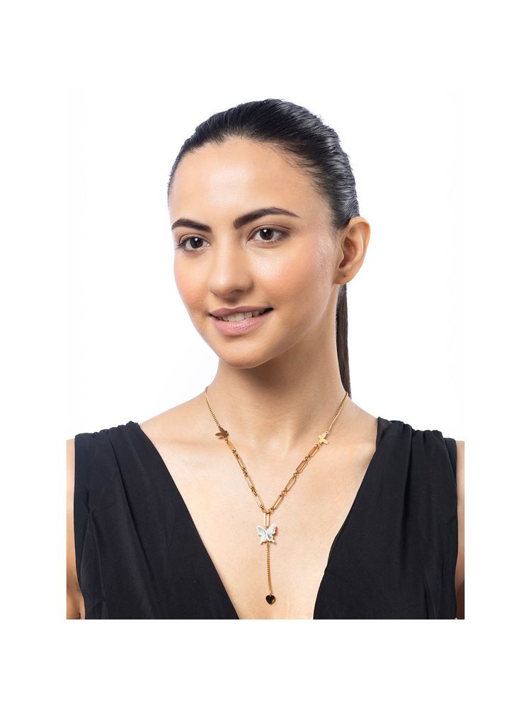 Sukkhi Gold Plated Stainless Steel Chain Necklace for Women-picture-23