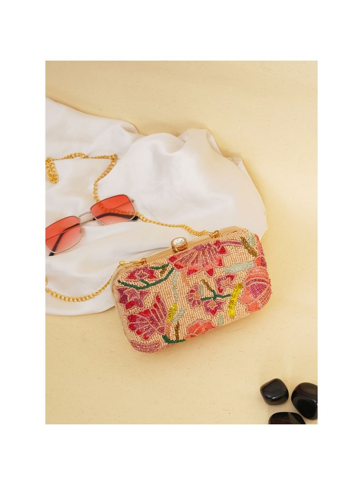 Fabbhue Women's Multicolor Hand Embellished Box Clutch-picture-20