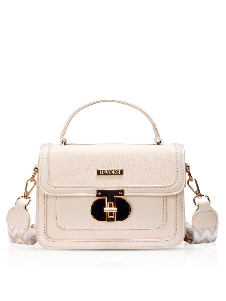 LUVOKSI Zivara Structured Dual-Tone Sling Bag-Beige (Regular)-picture-48