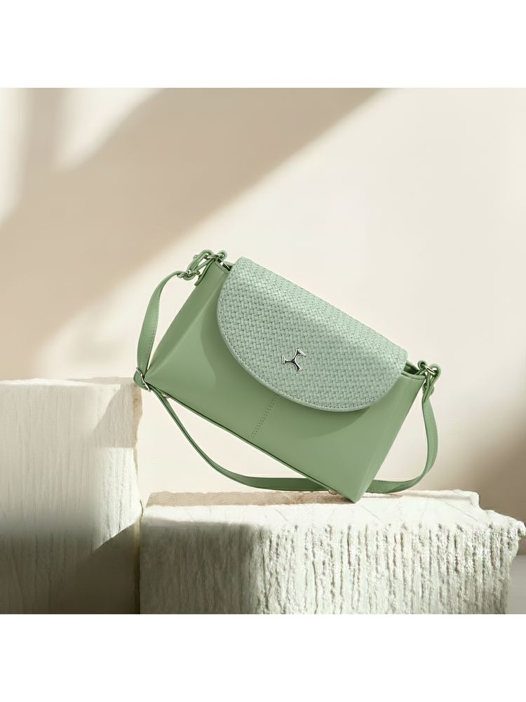 Mochi Green Solid/Plain Sling and Cross Bags-picture-18