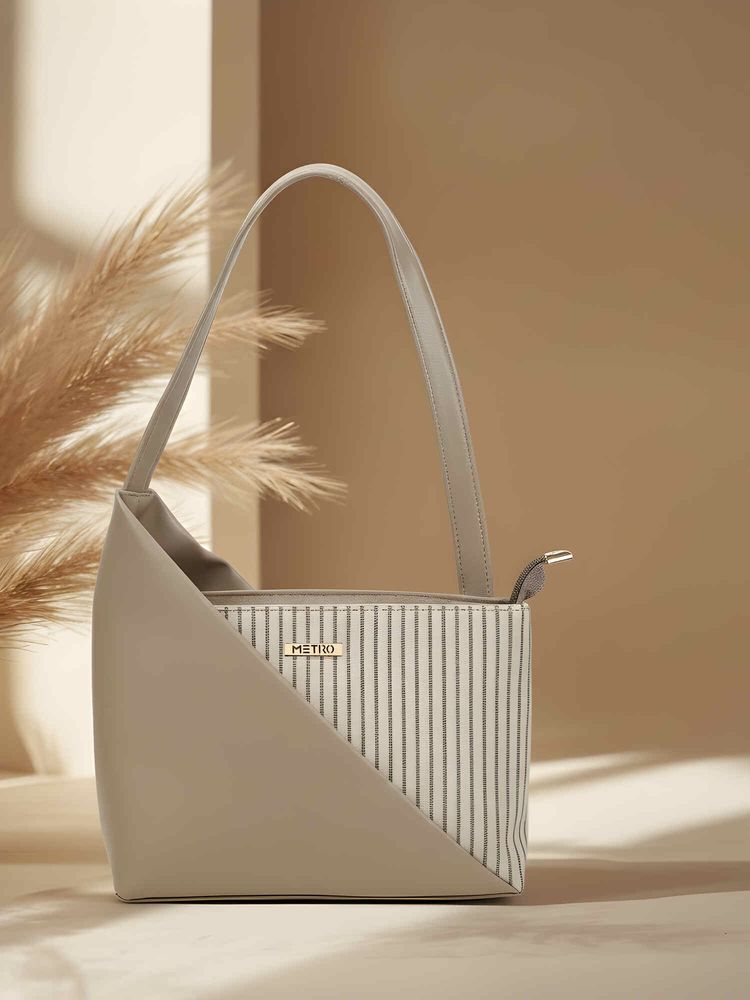 Metro Beige Solid/Plain Mini Handbag-picture-11