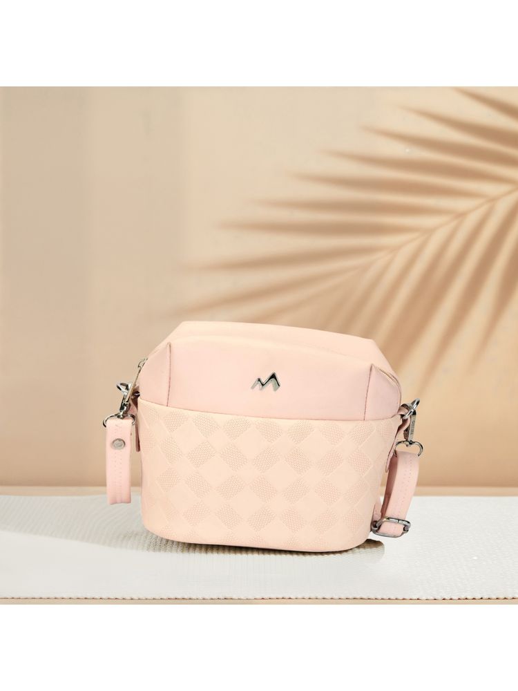 Metro Pink Textured Sling Bag-picture-40