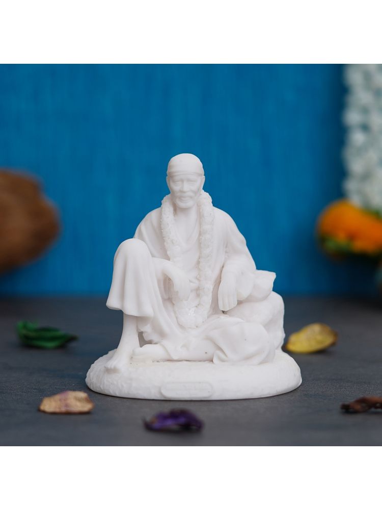 eCraftIndia White Polyresin Sai Baba Statue-picture-12