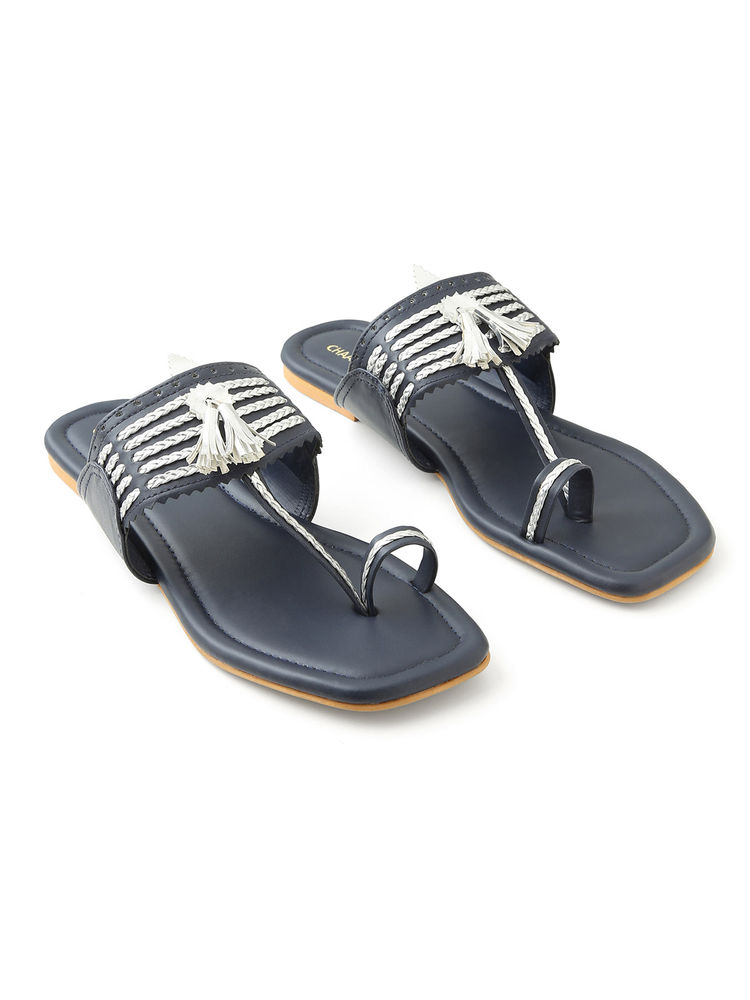 Chaal Chalan Laila Navy Blue Kolhapuris-picture-13