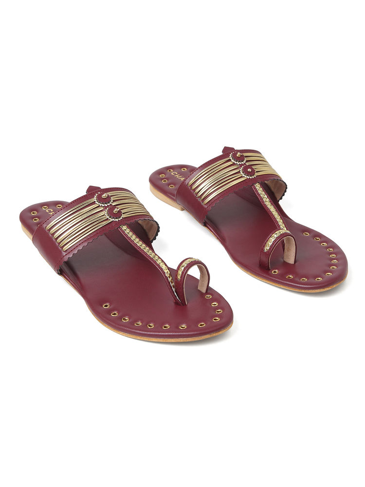 Chaal Chalan Sia Maroon Kolhapuris