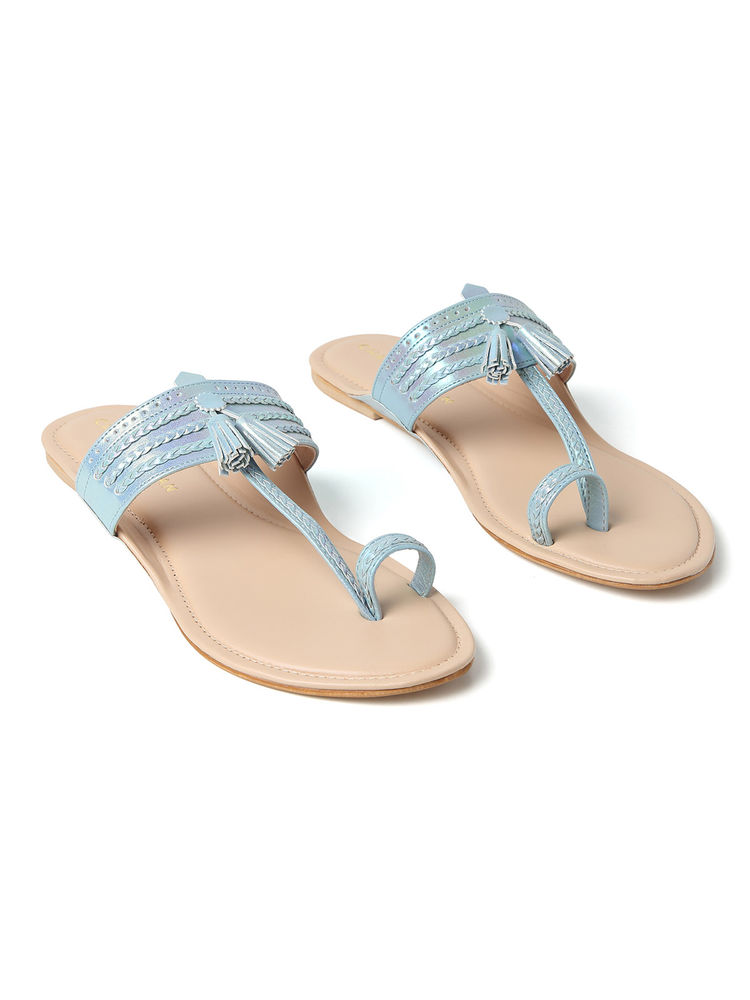 Chaal Chalan Amari Blue Kolhapuris