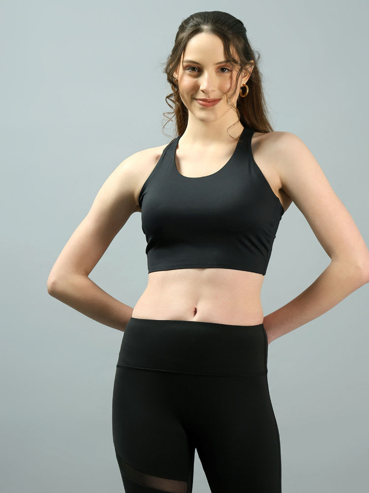 RYZ Swoosh Performance Black Sports Bra-picture-18