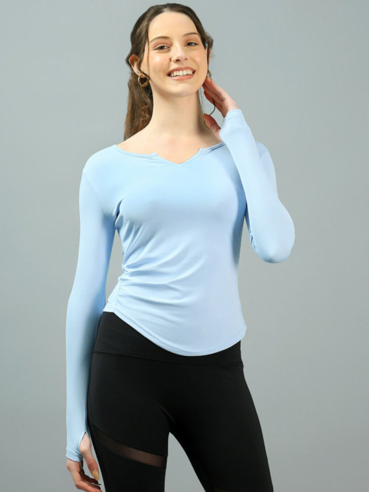RYZ Full Sleeves Light Weight Sports Blue T-Shirt-picture-21