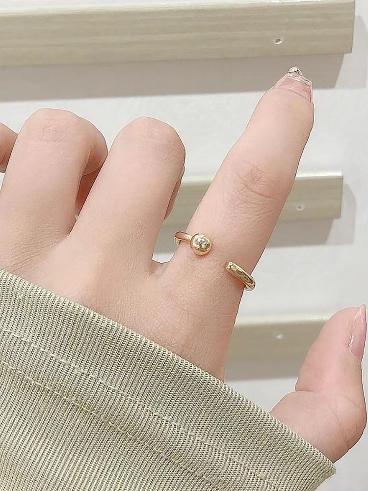 Salty Skye Globe Gold Adjustable Ring-image-35
