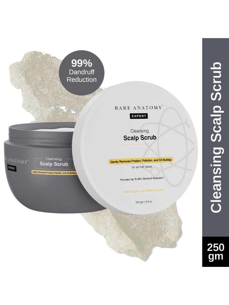 Bare Anatomy Scalp Scrub with Natural AHAs, Coconut & Sugar Get Up To 99% Dandruff Reduction-picture-5