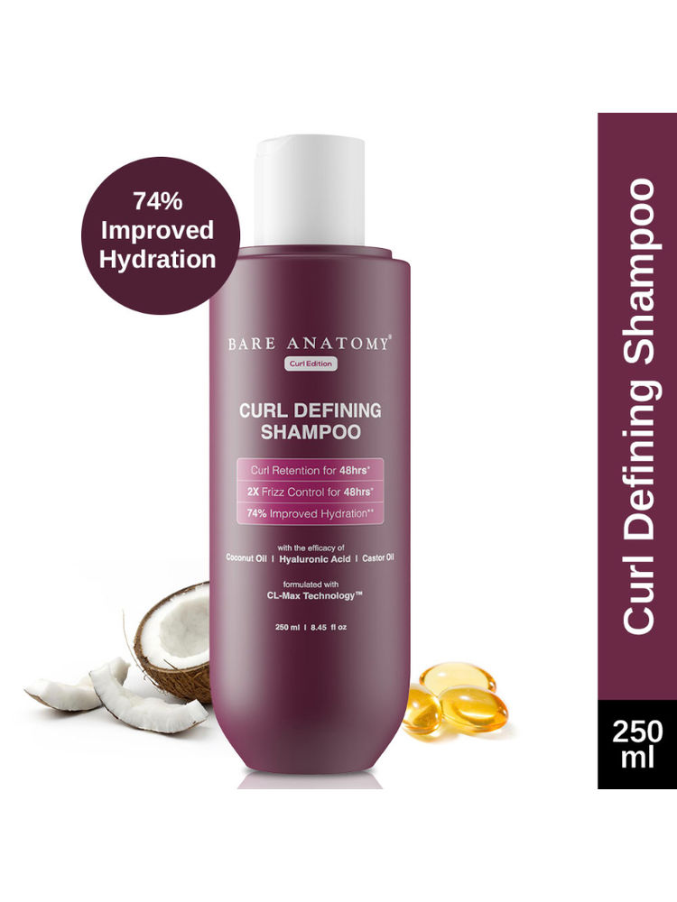 Bare Anatomy Curl Defining Shampoo with Coconut Oil & Castor Oil Sulphate & Paraben Free Shampoo-image-22