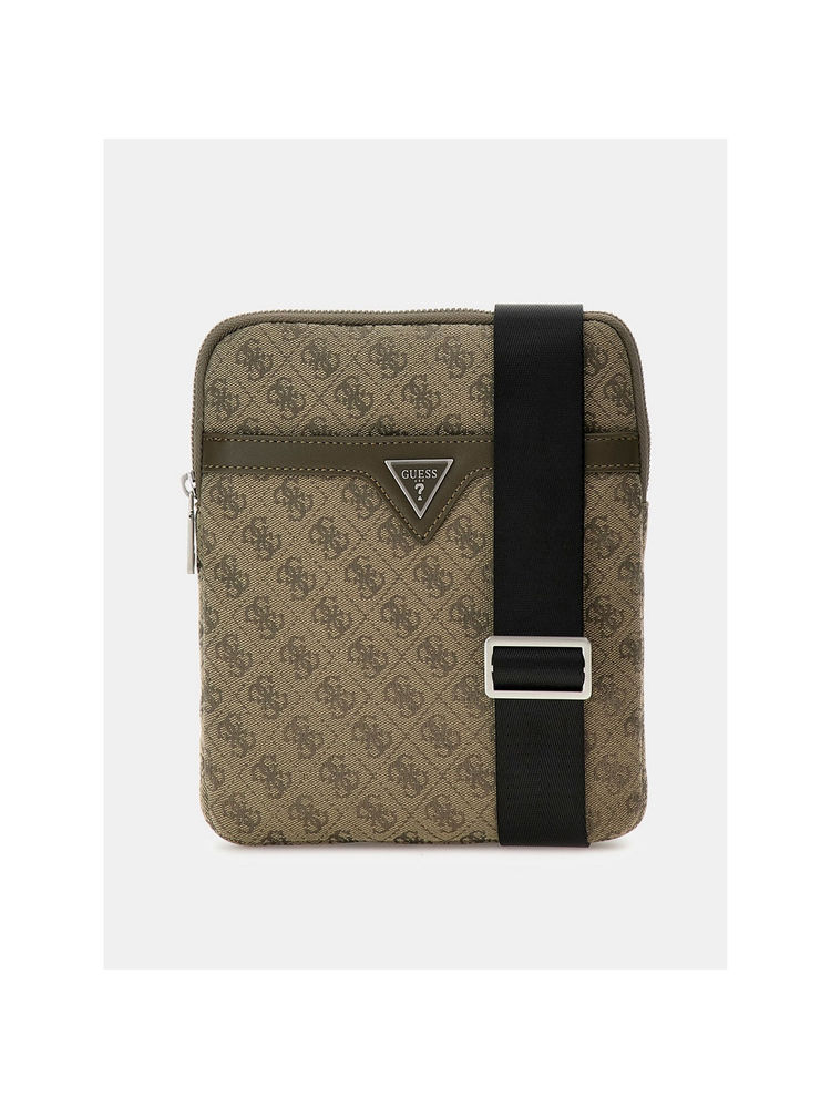guess fashion Guess Men Green Printed PU Crossbody Bag-picture-11
