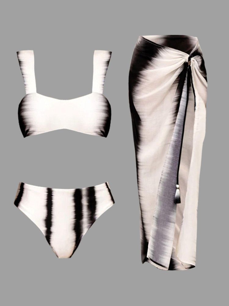 Addery Monochrome Mirage Bra with Panty & Sarong-picture-5