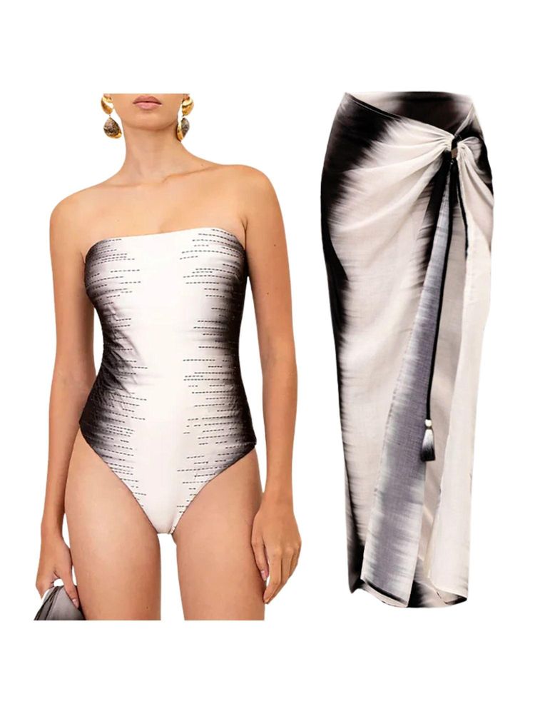 Addery Midnight Fade Strapless Monokini and Sarong-image-19