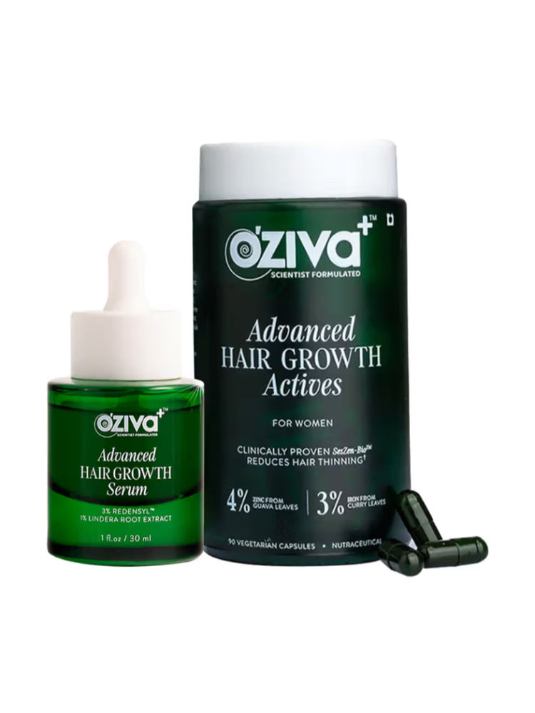 Oziva Advanced Hair Growth Actives Capsules And Oziva Advanced Hair Growth Serum