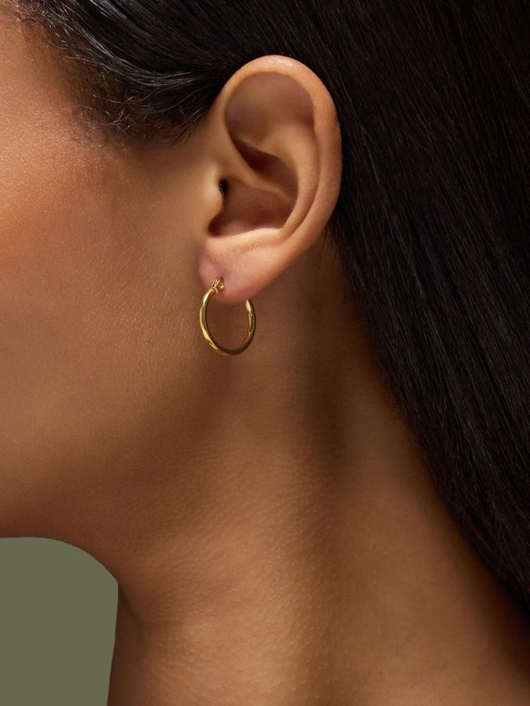 Accessorize London Womens Waterproof Small Stainless Steel Hoop Earrings-image-4