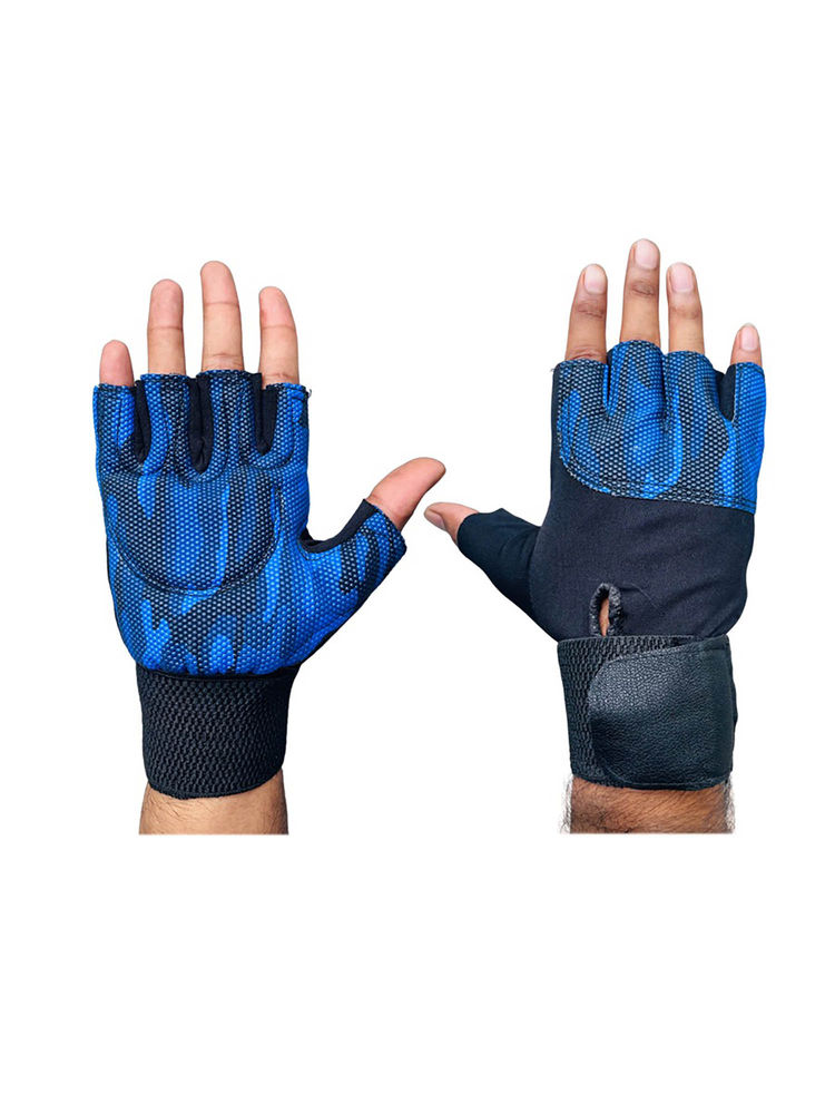 Body Smith Unisex Blue Gym Gloves with Wrist Support (M)-image-13