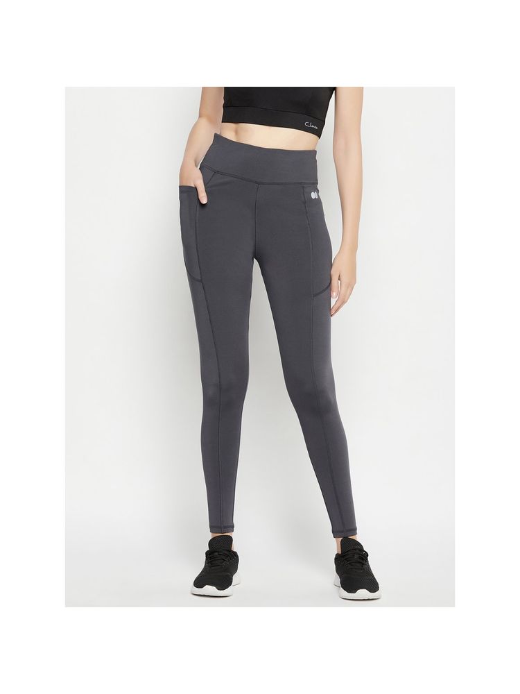 Clovia Snug Fit High-Rise Active Tights in Dark Grey-picture-24