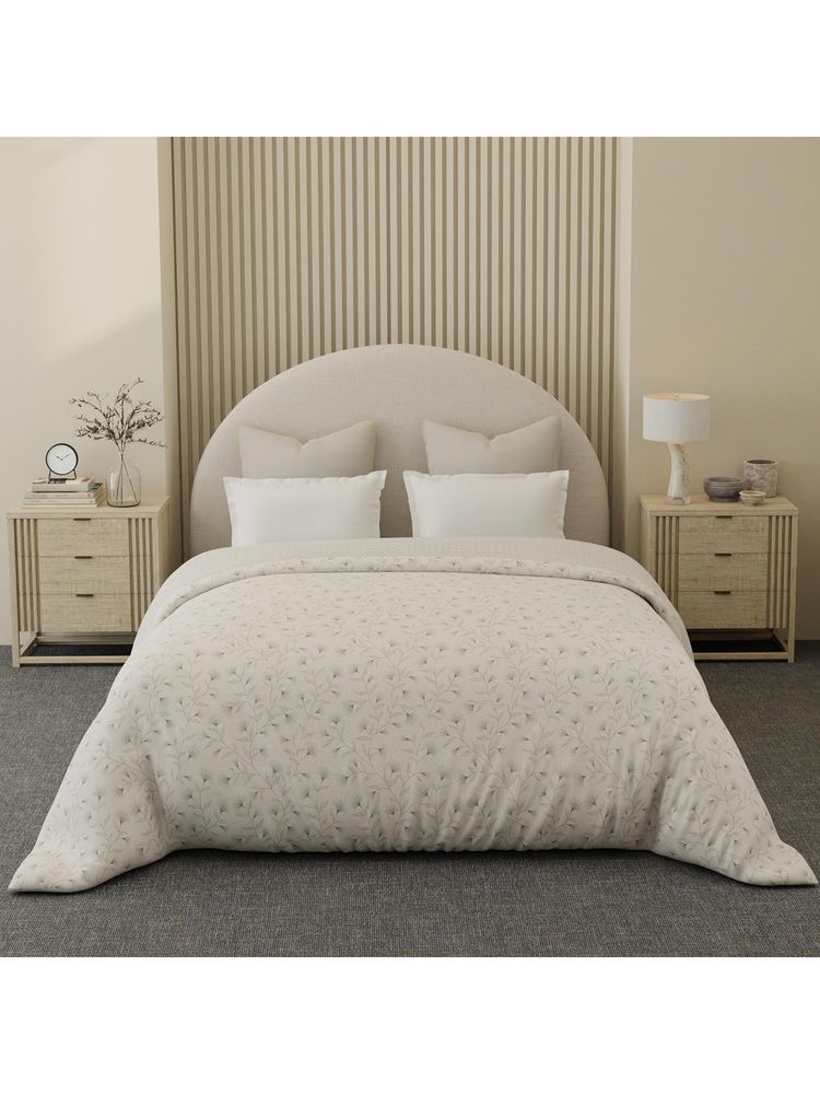 Boutique Living Cottage Garden Cotton 300 TC Grey Floral Reversible Comforter (Double)-image-8