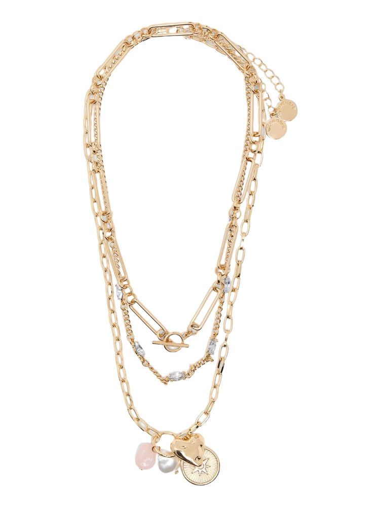 Forever New White Signature Charlene Layered Charm Necklace-picture-38